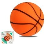 Quiet Basketball in Gift Box, 7-inch Airless Foam Dribbling Training Ball (Ready to Play)