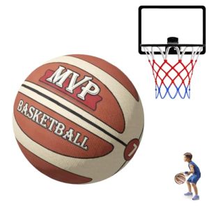 Quiet Silent Soundproof Basketball with Indoor Hoop, 7 inches Diameter, New Airless Foam