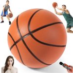 Quiet Grooved Foam Basketball Size 7 - Higher Bounce, Quieter Dribbling