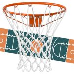 PSLER Basketball Net Outdoor Professional Standard for Indoor and Outdoor Use 12 Loop White Hoop Measure 22 Inches