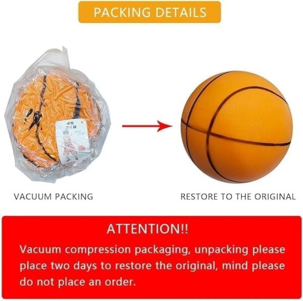 Silent 24CM 2025 Foam Basketball - Low Noise Indoor Training Ball
