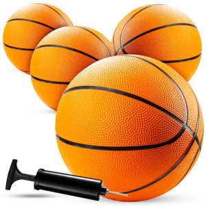Bedwina Mini Basketballs (2 or 4 Pack) Rubber 7 Inch Size 3 for Kids Birthday Gift | Bedwina Mini Hoop Outdoor Baske