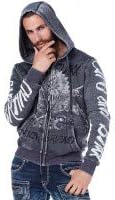 Cipo & Baxx Herren Sweatjacke Hoodie – Stylischer Pullover für Streetwear-Begeisterte mit Reißverschluss & Kapuze für Fr