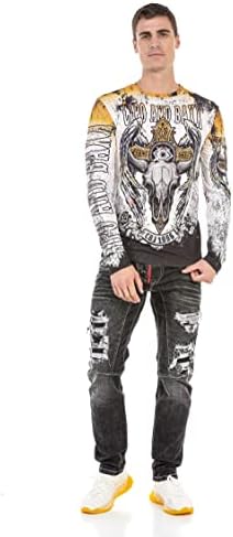 Cipo & Baxx Herren Sweatshirt Series – Stylischer Pullover für Streetwear Lovers – Bequemer Rundhalseinheitsprint Sweate