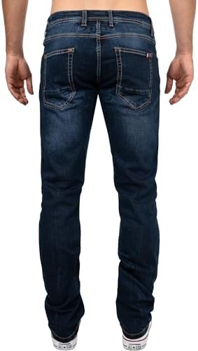 Cipo & Baxx Herren Jeans - Stilvolle Männer Jeans mit 5-Pocket-Design und Kontrastnähten | Bequemer Baumwoll-Elasthan-Mi