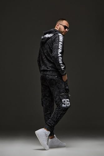 Cipo & Baxx Herren Jogginganzug Series – Zweiteiliges Set aus Kapuzenjacke und Jogginghose für Sport- und Casual-User im