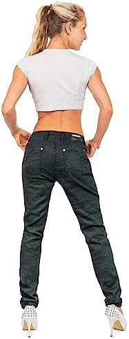 Cipo & Baxx Damen Jeans – Stylische Slim & Regular Fit Hosen mit Stretch & Used-Look | Bequeme Passform, modisches Desig