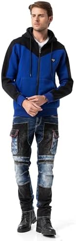 Cipo & Baxx Herren Sweatjacke Hoodie Serie - Stylischer Pullover im Modernen Casual Streetwear Stil für den Alltag, Frei