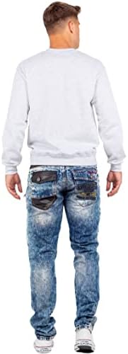Cipo & Baxx Herren Jeans – Stylische Stonewashed & Used-Effekte | hohem markanten Details | Regular & Slim Fit für Männe