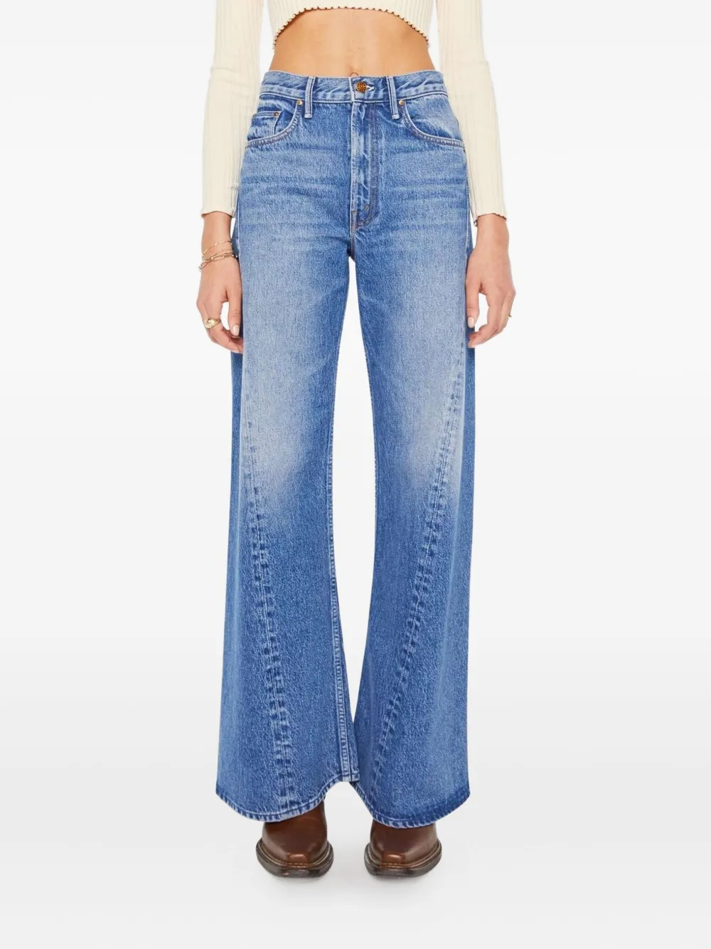 Cipo & Baxx Damen-Schlagjeans – Retro-Stil, schmeichelhafte Passform, bequemer Stretch