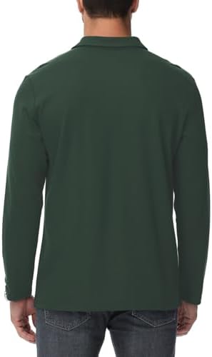 HMIYA Herren Poloshirt Langarm Baumwoll-Atmungsaktiv Casual T-Shirts Organic Standard Blended – Bild 44