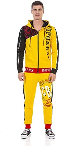 Cipo & Baxx Herren Jogginganzug Series – Zweiteiliges Set aus Kapuzenjacke und Jogginghose für Sport- und Casual-User im