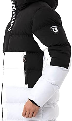 Cipo & Baxx Herren Mantel – Stylische Winterjacke mit warmem Innenfutter und abnehmbarer Kapuze für kalte Tage