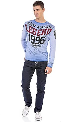 Cipo & Baxx Herren Sweatshirt Series – Stylischer Pullover für Streetwear Lovers – Bequemer Rundhalseinheitsprint Sweate