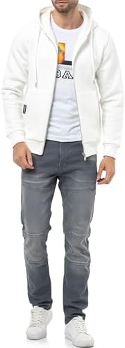 Cipo & Baxx Herren Sweatjacke Hoodie Serie - Stylischer Pullover im Modernen Casual Streetwear Stil für den Alltag, Frei