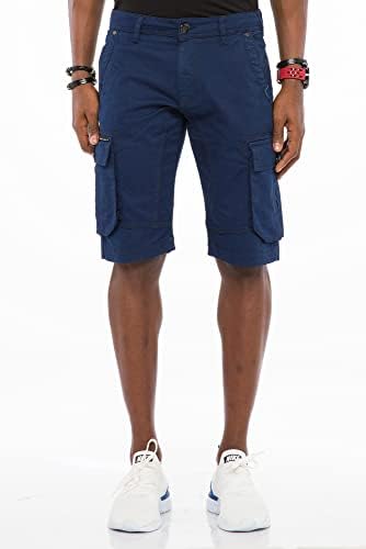 Cipo & Baxx Herren Jeans - Straight Fit mit modischen Waschungen, Nähten & Used-Look Details - Regular Denim - Trendige