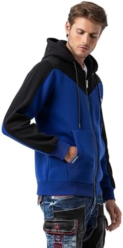Cipo & Baxx Herren Sweatjacke Hoodie Serie - Stylischer Pullover im Modernen Casual Streetwear Stil für den Alltag, Frei