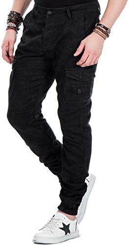 Cipo & Baxx Herren Jeans Hose Look Röhrenjeans Straight Fit Kontrastnähte Trendyhose | Cipo & Baxx Herren Jeans Hose Us