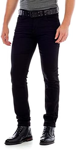 Cipo & Baxx Herren Jeans - Straight Fit mit modischen Waschungen, Nähten & Used-Look Details - Regular Denim
