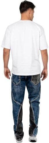 Cipo & Baxx Herren Jeans - Stylische Denim-Mode mit hohem Markanten_design | Regular & Slim Fit | Stonewashed Effect des