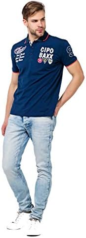 Cipo & Baxx Herren Jeans - Straight Fit mit modischen Waschungen, Nähten & Used-Look Details - Regular Denim - Trendige
