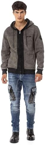 Cipo & Baxx Herren Sweatjacke Hoodie Serie - Stylischer Pullover im Modernen Casual Streetwear Stil für den Alltag, Frei