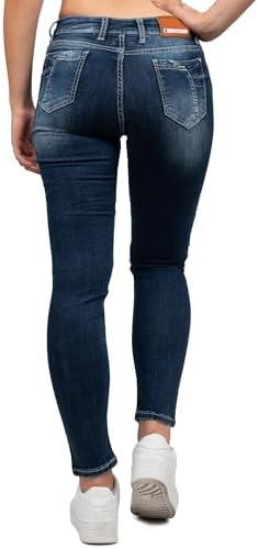 Cipo & Baxx Damen Jeans – Stylische Slim & Regular Fit Hosen mit Stretch & Used-Look | Bequeme Passform, modisches Desig
