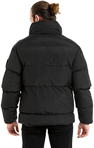 Cipo & Baxx Herren Mantel – Stylische Winterjacke mit warmem Innenfutter und abnehmbarer Kapuze für kalte Tage