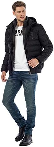 Cipo & Baxx Herren Jeans - Straight Fit mit modischen Waschungen, Nähten & Used-Look Details - Regular Denim