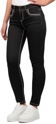 Cipo & Baxx Damen Jeans - Stylische Regular & Slim Fit Modelle mit Stretch | Kontrastnähten & Applikationen | Ideal für – Bild 14