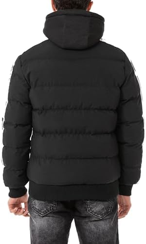 Cipo & Baxx Herren Mantel – Stylische Winterjacke mit warmem Innenfutter und abnehmbarer Kapuze für kalte Tage