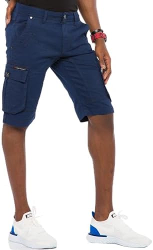 Cipo & Baxx Herren Jeans - Straight Fit mit modischen Waschungen, Nähten & Used-Look Details - Regular Denim