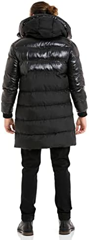 Cipo & Baxx Herren Mantel – Stylische Winterjacke mit warmem Innenfutter und abnehmbarer Kapuze für kalte Tage