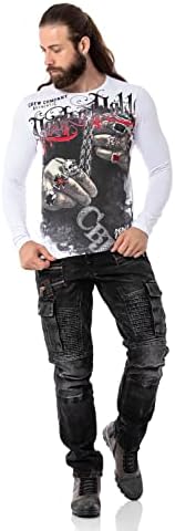 Cipo & Baxx Herren Sweatshirt Series – Stylischer Pullover im Modernen Streetwear Look – Bequemer Sweater für Alltag & F