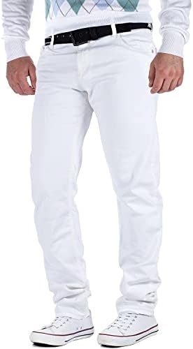 Cipo & Baxx Herren Jeans - Stilvolle Männer Jeans mit 5-Pocket-Design und Kontrastnähten | Bequemer Baumwoll-Elasthan-Mi