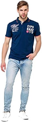 Cipo & Baxx Herren Jeans - Straight Fit mit modischen Waschungen, Nähten & Used-Look Details - Regular Denim