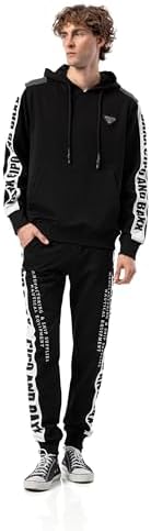 Cipo & Baxx Herren Jogginganzug Series – Zweiteiliges Set aus Kapuzenjacke und Jogginghose für Sport- und Casual-User im