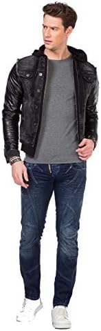 Cipo & Baxx Herren Jeans Hose Look Röhrenjeans Straight Fit Kontrastnähte Trendyhose | Cipo & Baxx Herren Jeans Hose Us