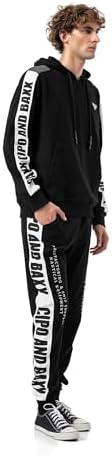 Cipo & Baxx Herren Jogginganzug Series – Zweiteiliges Set aus Kapuzenjacke und Jogginghose für Sport- und Casual-User im