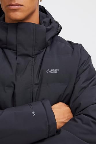 NBMarko Herren Steppmantel Wassersauber und Windfest für.Active Lifestyle | NBMarko Winddichte Herrenjacke atmet Frei m