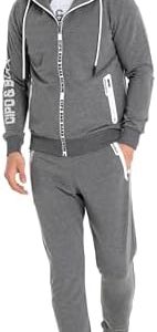 Cipo & Baxx Herren Jogginganzug Series – Zweiteiliges Set aus Kapuzenjacke und Jogginghose für Sport- und Casual-User im