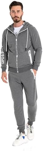 Cipo & Baxx Herren Jogginganzug Series – Zweiteiliges Set aus Kapuzenjacke und Jogginghose für Sport- und Casual-User im