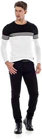 Cipo & Baxx Herren Jeans - Straight Fit mit modischen Waschungen, Nähten & Used-Look Details - Regular Denim