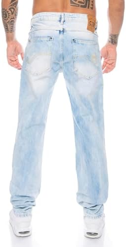 Cipo & Baxx Herren Regular Fit Jeans Hose mit Nähten fürComfort und Durability | Cipo & Baxx Herren Regular Fit Jeans H