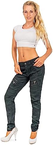 Cipo & Baxx Damen Jeans – Stylische Slim & Regular Fit Hosen mit Stretch & Used-Look | Bequeme Passform, modisches Desig