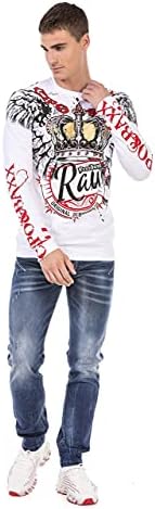 Cipo & Baxx Herren Sweatshirt Series – Stylischer Pullover für Streetwear Lovers – Bequemer Rundhalseinheitsprint Sweate