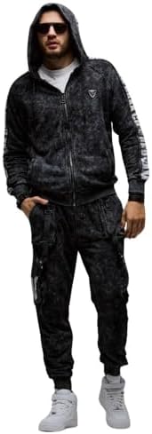 Cipo & Baxx Herren Jogginganzug Series – Zweiteiliges Set aus Kapuzenjacke und Jogginghose für Sport- und Casual-User im