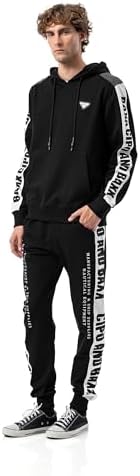 Cipo & Baxx Herren Jogginganzug Series – Zweiteiliges Set aus Kapuzenjacke und Jogginghose für Sport- und Casual-User im