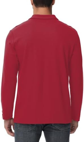 HMIYA Herren Poloshirt Langarm Baumwoll-Atmungsaktiv Casual T-Shirts Organic Standard Blended – Bild 14