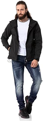 Stylische Winterjacke Herren Cipo & Baxx Series | Warme Winterjacke Herren Cipo & Baxx Series abnehmbarer Kapuze | Func